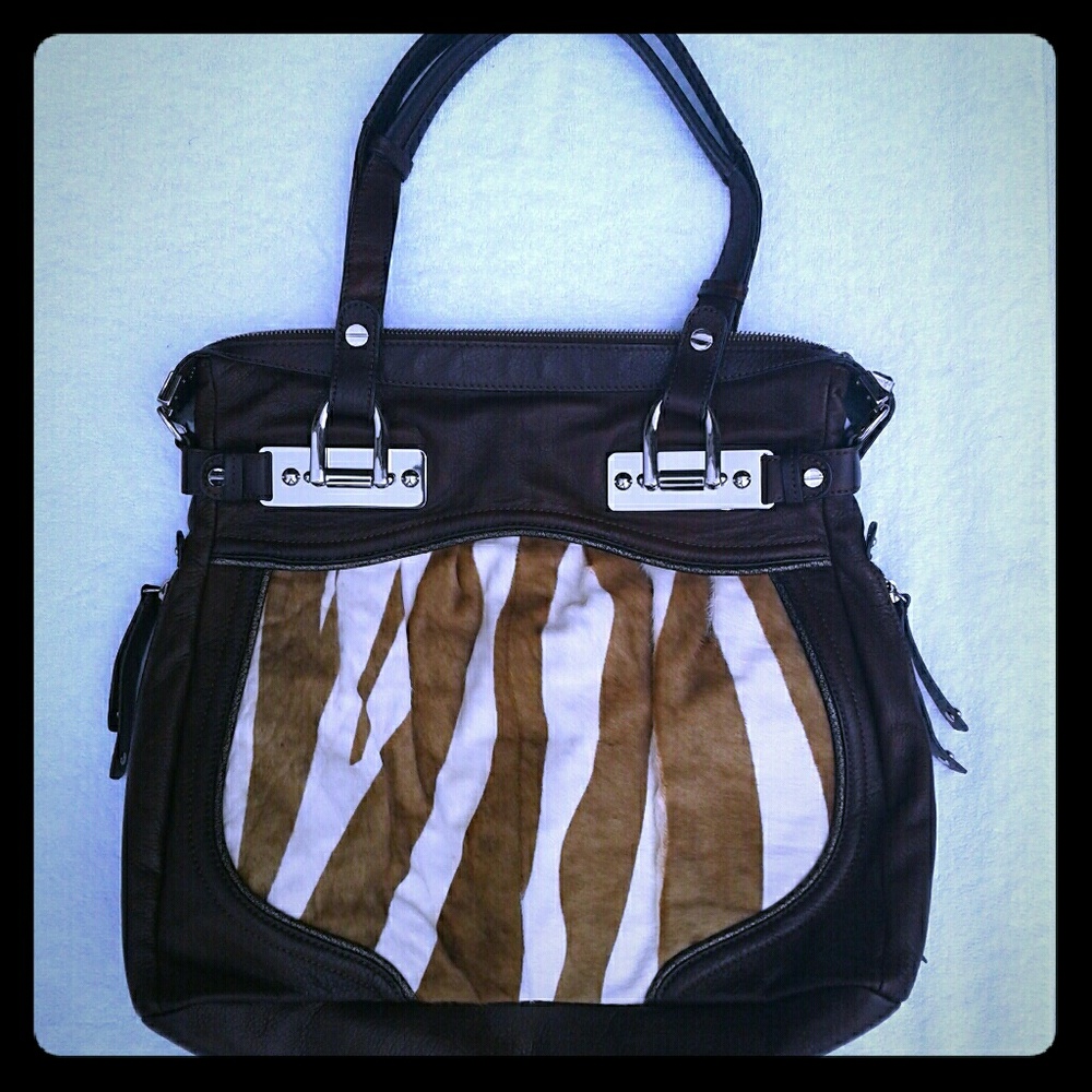 N. Makowsky Calf Hair Leather Handbag